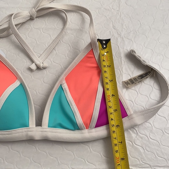 Victoria’s Secret PINK neon bikini coral aqua purple colorblock S/M - Picture 12 of 16
